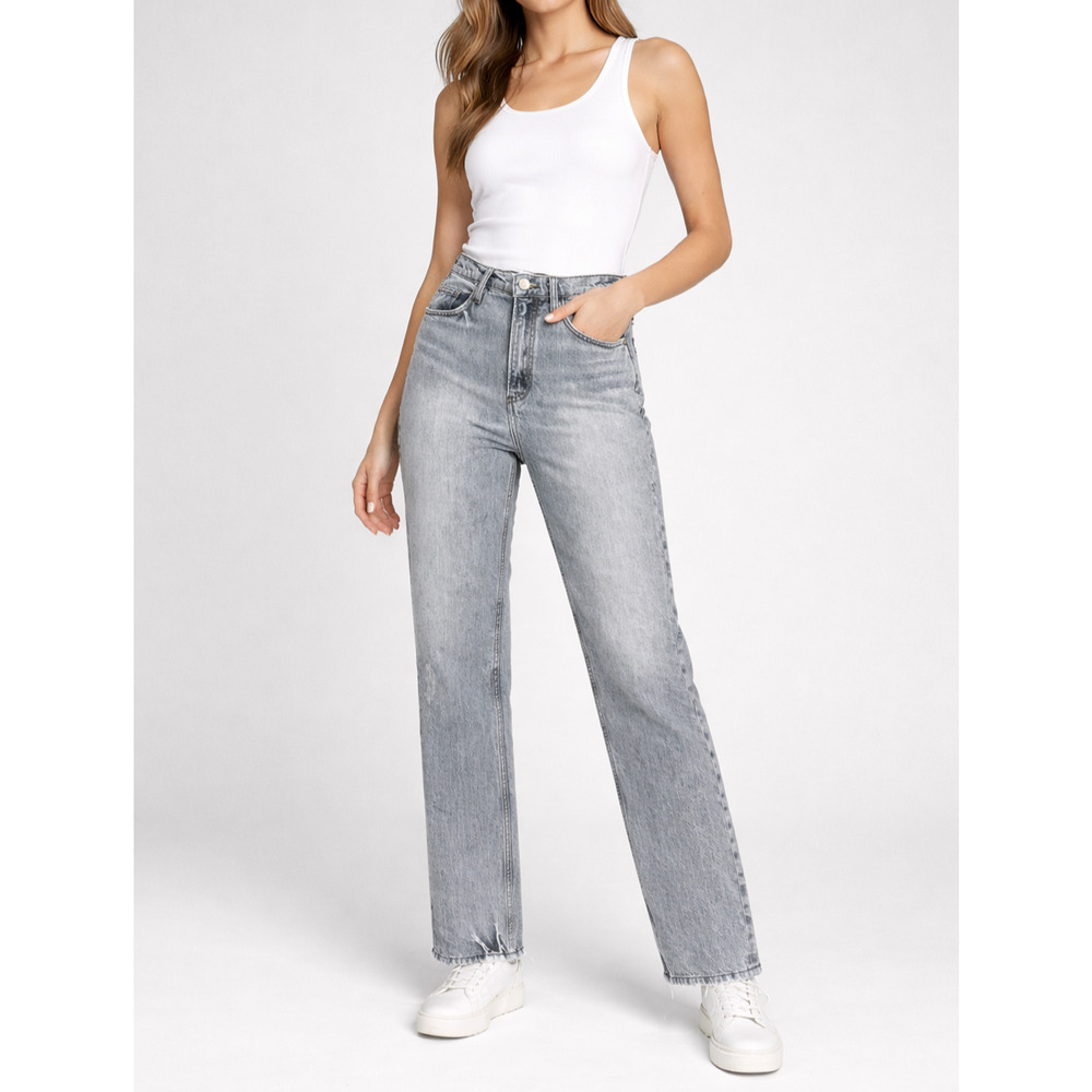 FRAME High'N'Tight Straight Jeans Womens 27 Gray Everwood‎ Streetwear Grunge Y2K